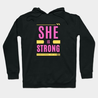 She Is Strong | Christian Woman Hoodie